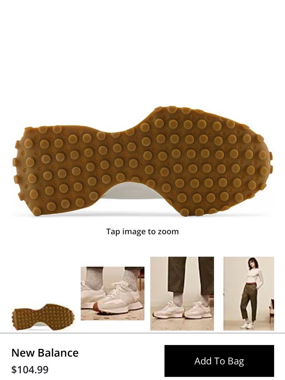 New Balance Cream & Gum Women's 327 Lifestyle Sneakers NWOB - Picture 7 of 11